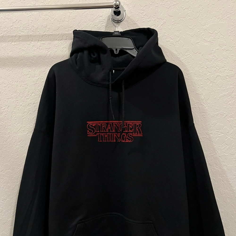Stranger Things Black embroidered hoodie - Picture 4 of 4